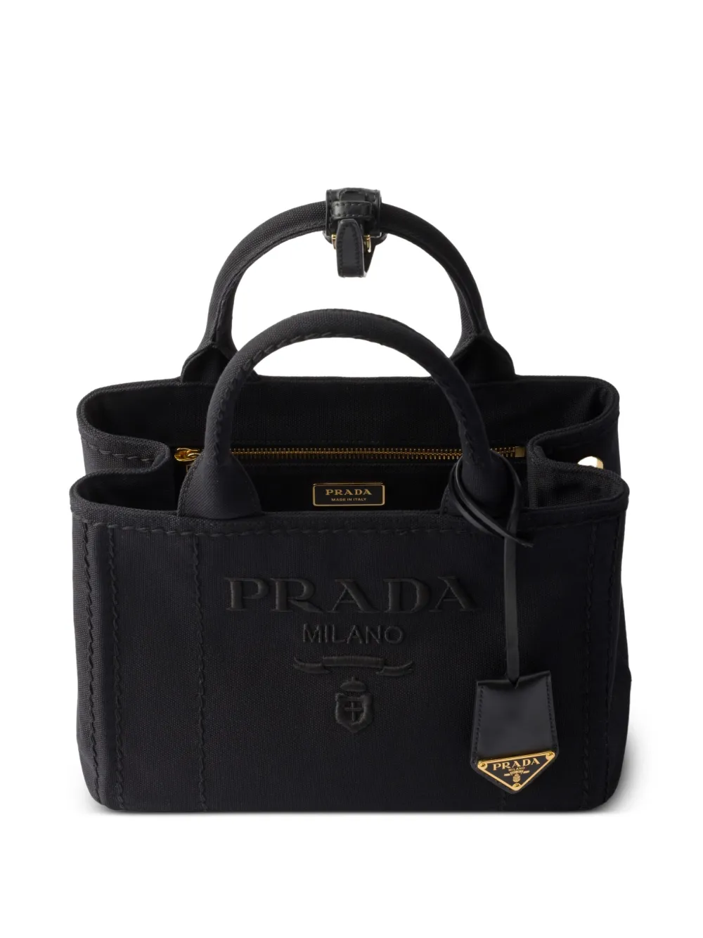 Маленькая сумка-тоут Jardini?re Prada, черный — фото 4