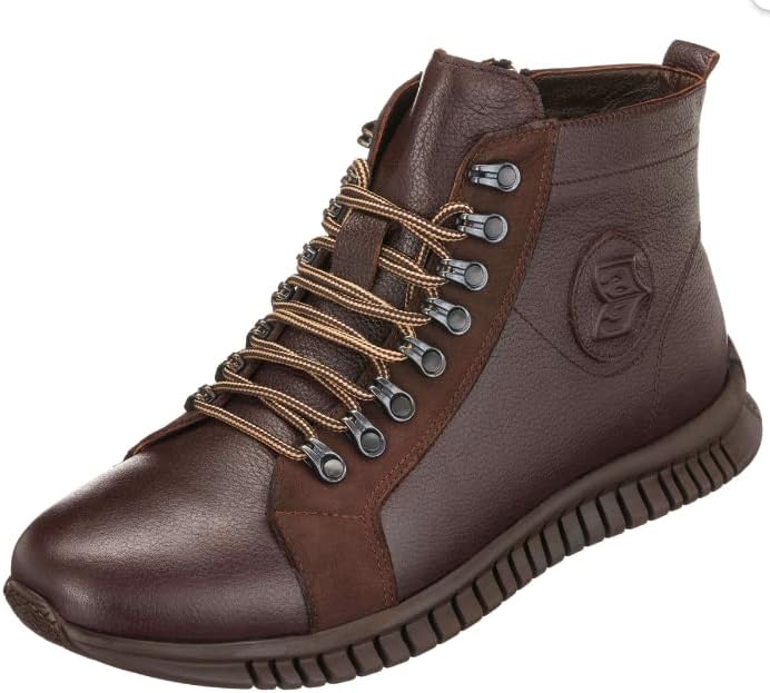 

Мужские кроссовки DALGALA большого размера из коричневой телячьей кожи ручной работы, высокие модные кроссовки