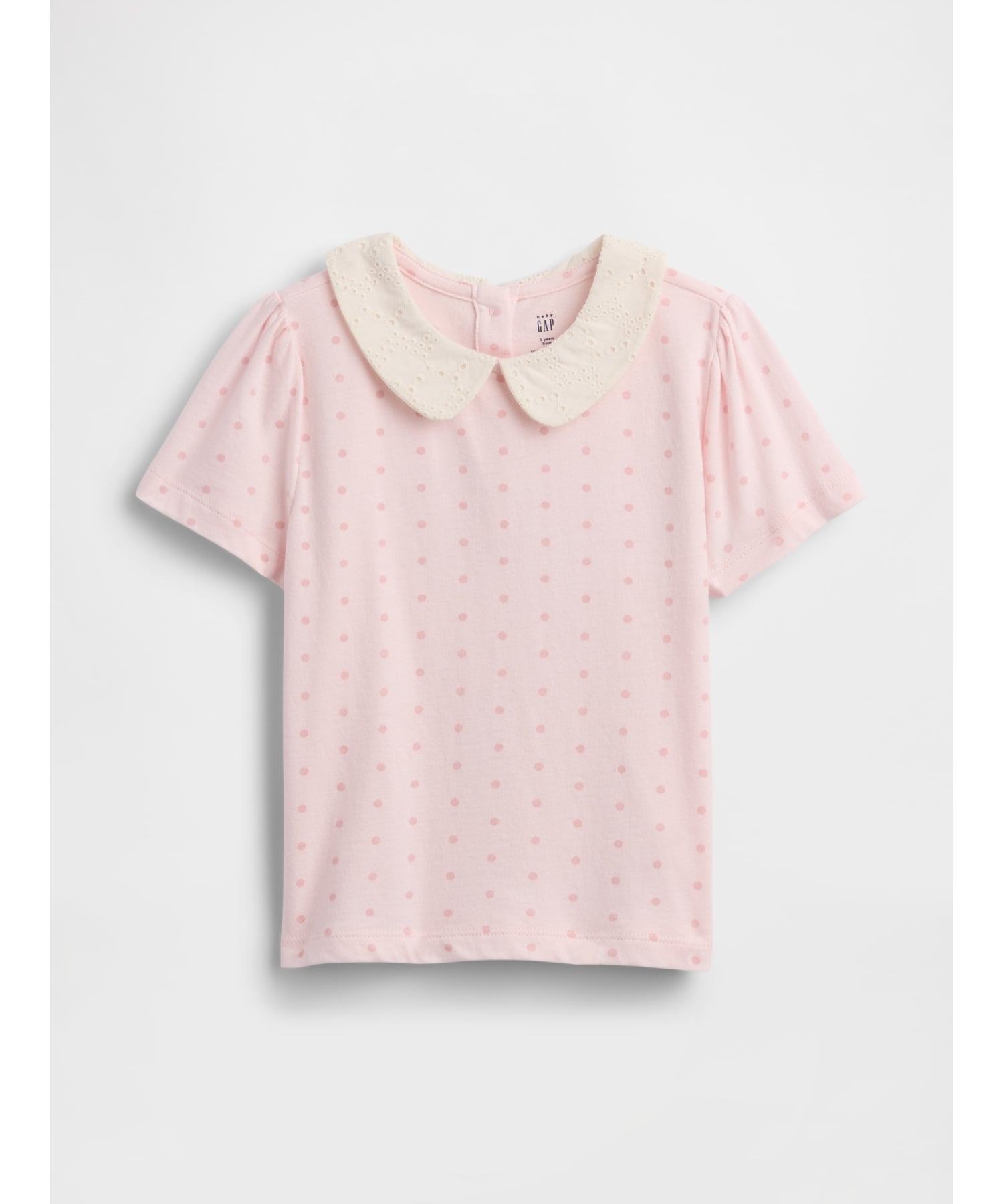 Футболка с пышными рукавами и воротником BabyGap (K) GAP, CHERRY_BLOSSOM