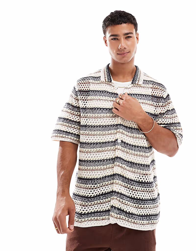 

Рубашка крючком Jack & Jones в полоску