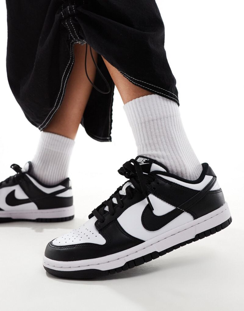 Черно-белые кроссовки Nike Dunk Low с пандой