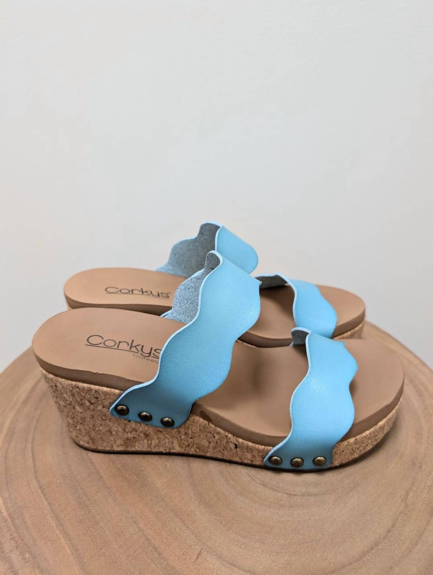 Женские туфли-лодочки Obviously Wedge в цвете морской волны Corkys Footwear, Teal