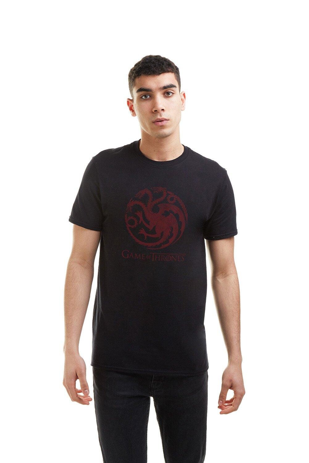 

Мужская футболка Dragon Crest Game Of Thrones, черный