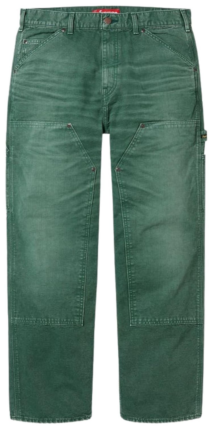 

Брюки Supreme Worn Double Knee Painter Pant, зеленый