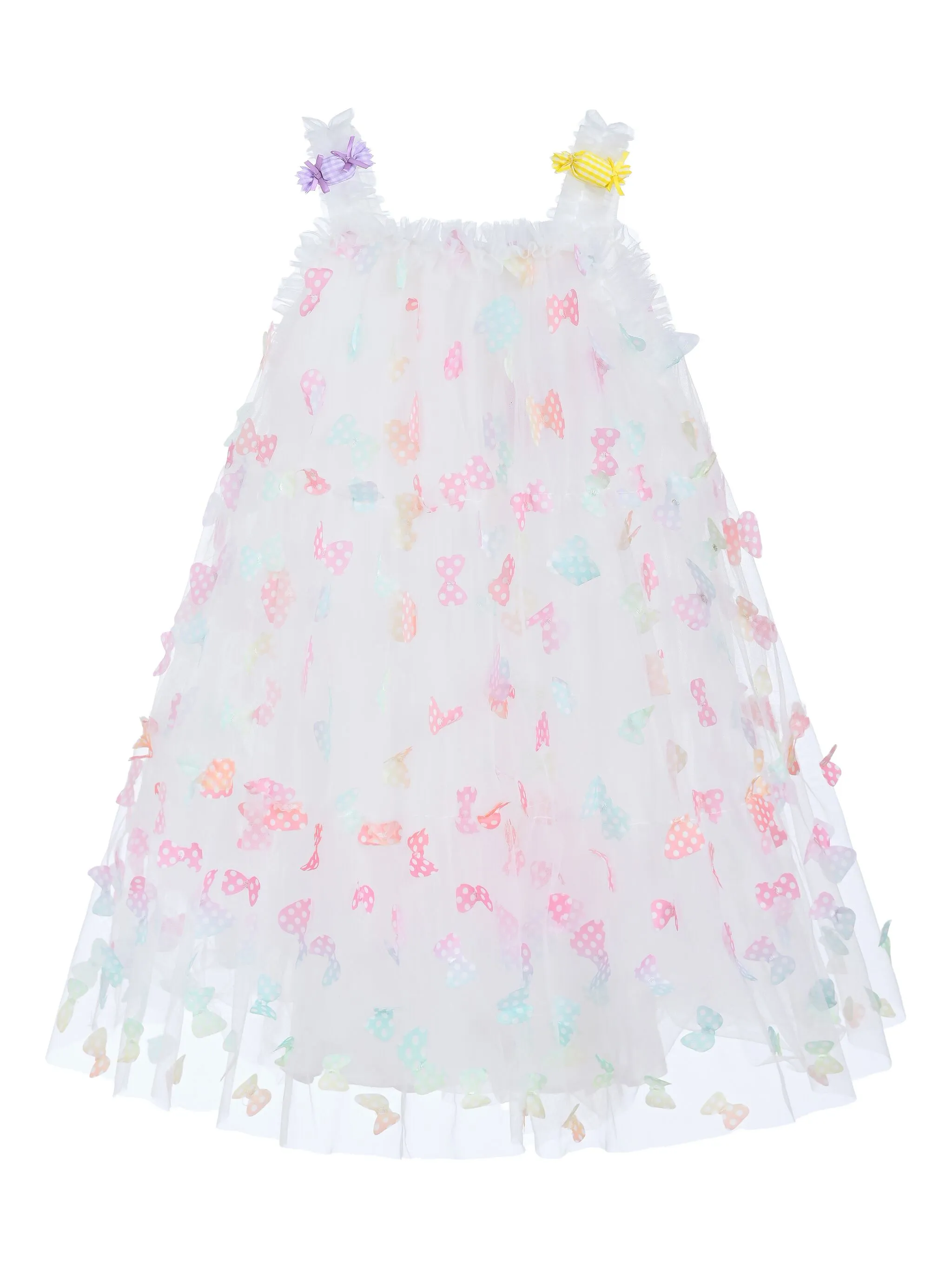 

Декорированное платье с оборками Mimi Tutu, белый