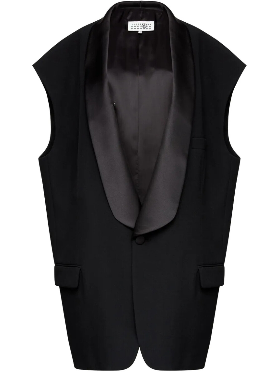 

MM6 Maison Margiela жилет строгого кроя, черный