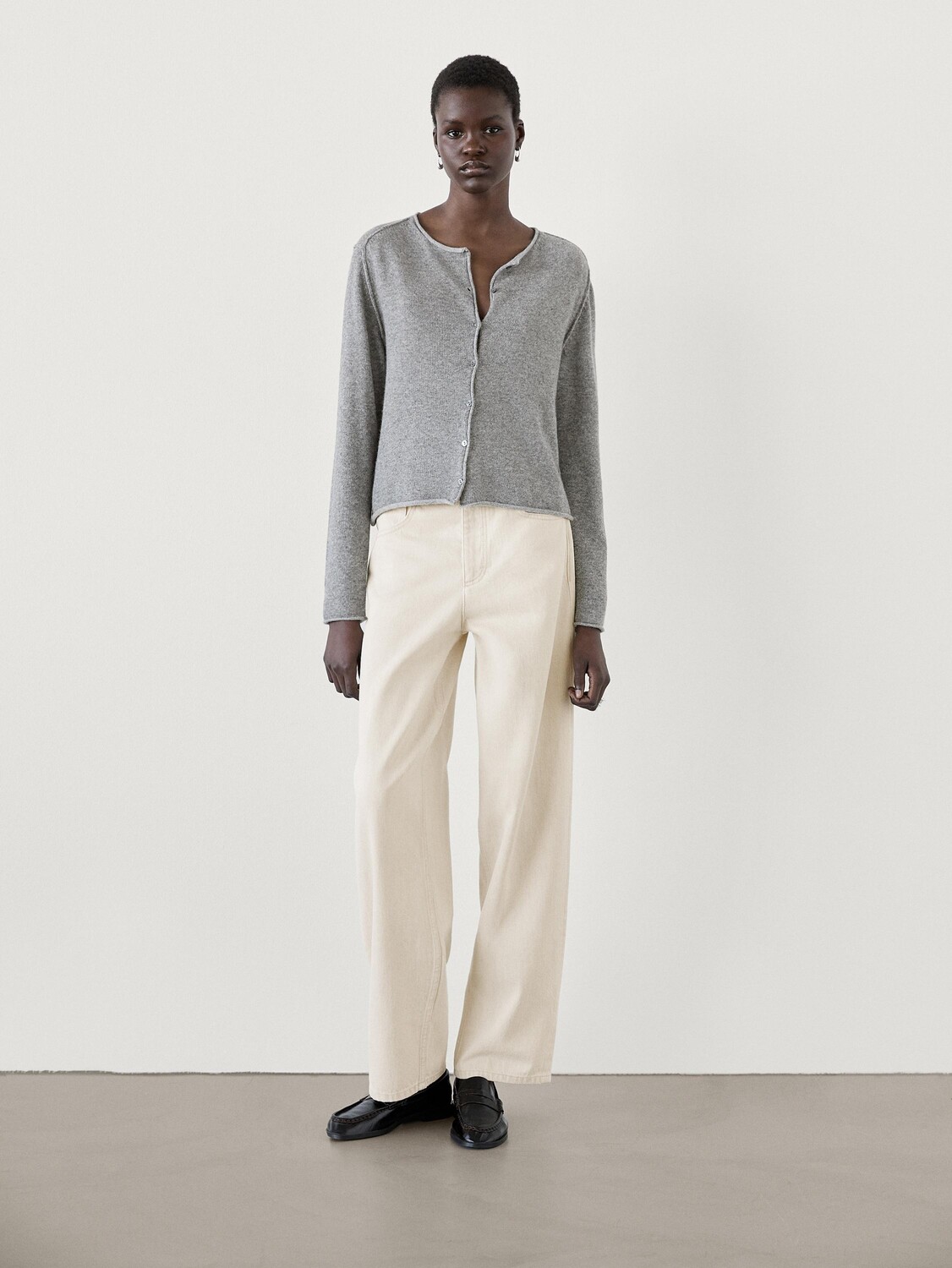 

Прямые джинсы из хлопковой смеси Massimo Dutti, кремовый, Белый, Прямые джинсы из хлопковой смеси Massimo Dutti, кремовый