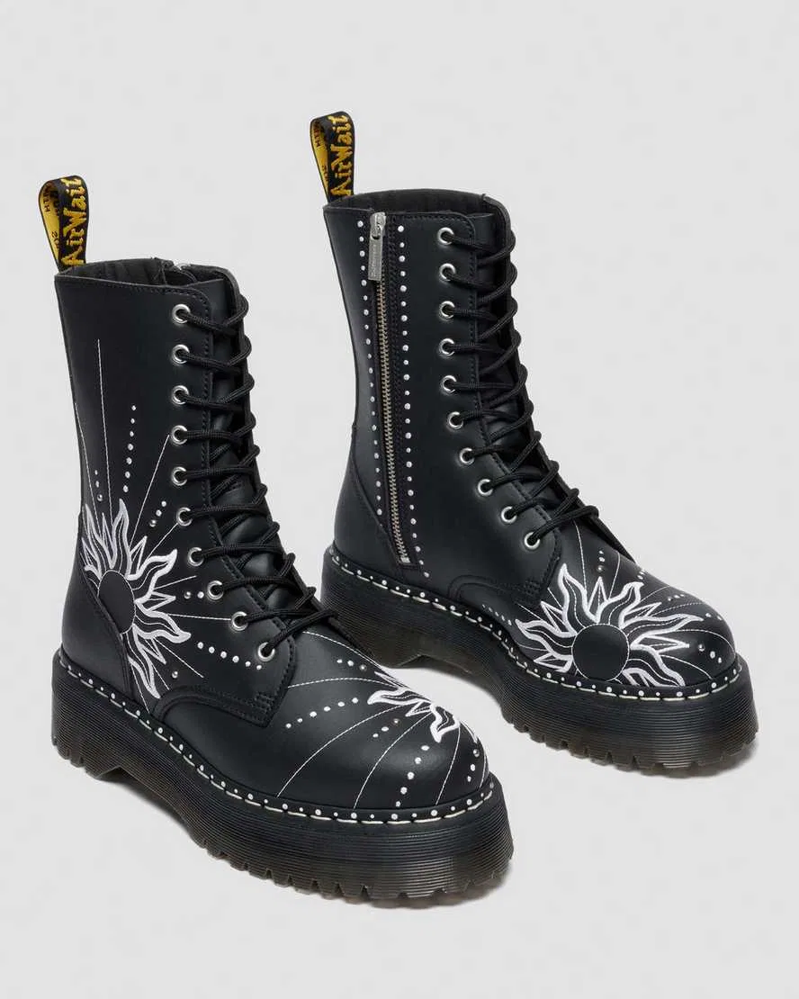Ботинки на платформе Jadon Hi Solar Flare из переработанной кожи Dr Martens, черный — фото 4