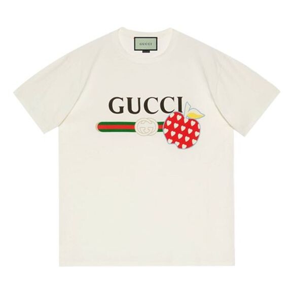 

Футболка GUCCI Les Pommes T-shirt 'Ivory', цвет ivory
