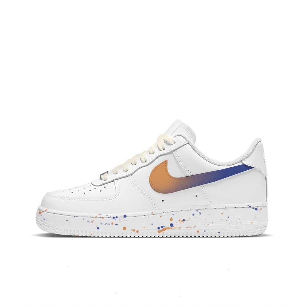 

Кроссовки Nike Air Force 1 Skateboarding Shoes Men Low-top Orange/blue, синий/оранжевый