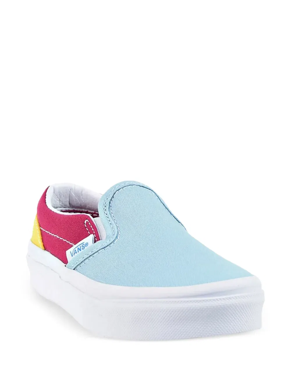 Классические кожаные слипоны Vans Kids, синий — фото 2