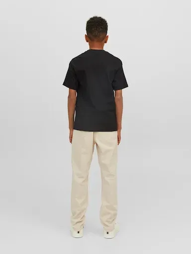 Рубашка с круглым вырезом для подростков Jack & Jones "JORVESTERBRO TEE SS CREW NECK NOOS JNR" Jack & Jones Junior, черный — фото 2