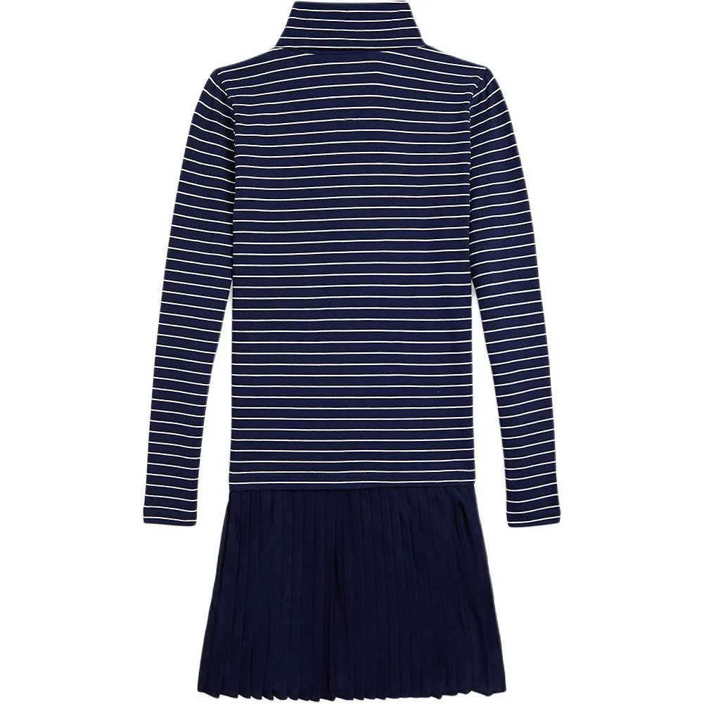 Детское платье с водолазкой Moderate Polo Ralph Lauren, marine синий — фото 3