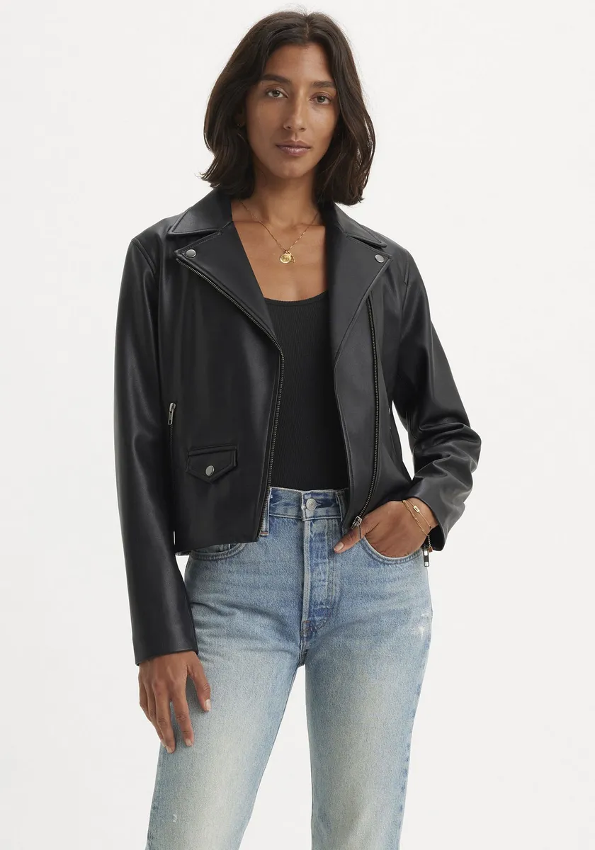 

Куртка Levi's из искусственной кожи "LELOU SHRUNKEN MOTO BLA", цвет Caviar