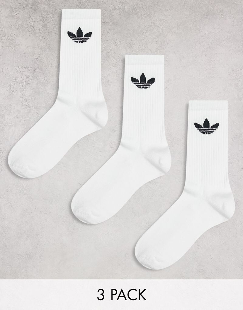 

Набор из 3 белых носков с трилистником adidas