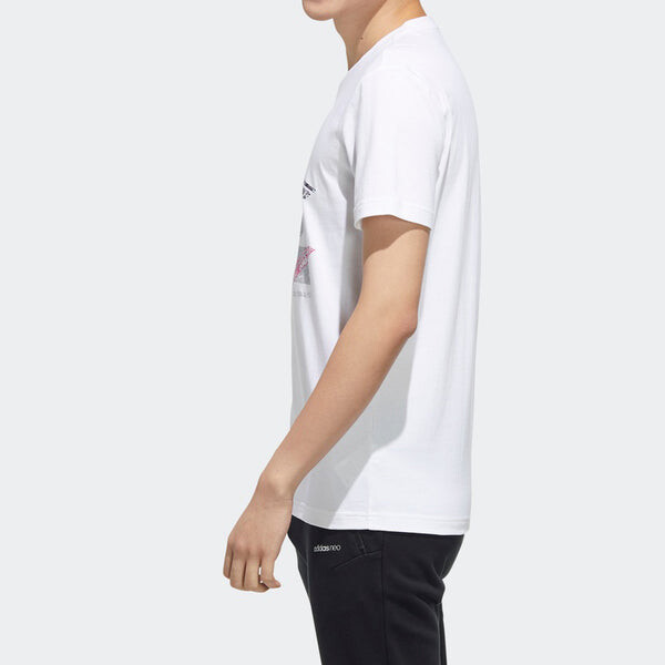 Футболка neo m fsves printing short sleeve white Adidas, белый — фото 4