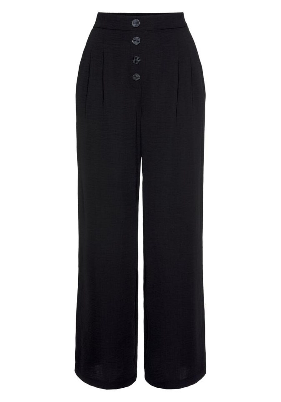 

Тканевые брюки LASCANA Wide leg Pants, черный