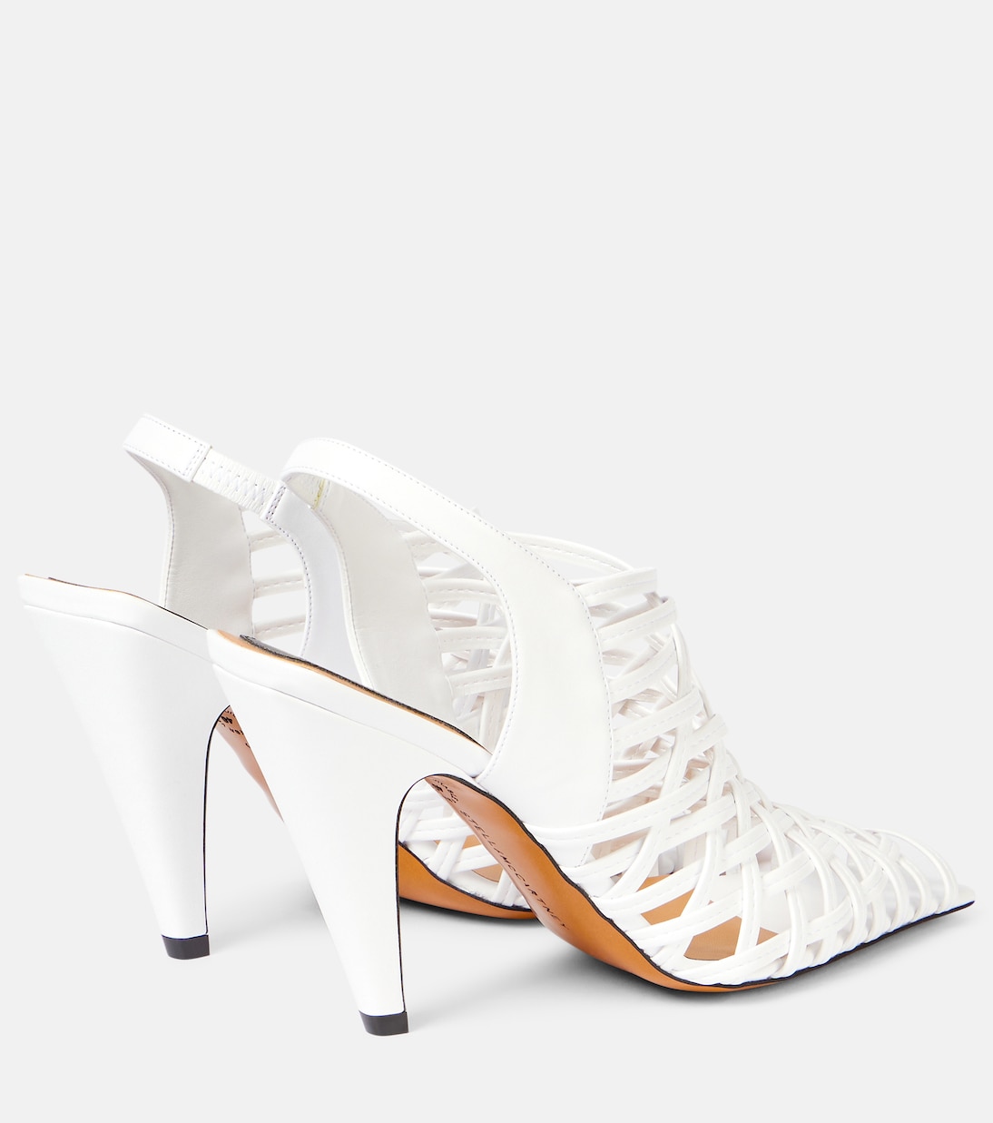 Туфли Stella Spur из искусственной кожи с открытой пяткой Stella McCartney, Pure White — фото 2