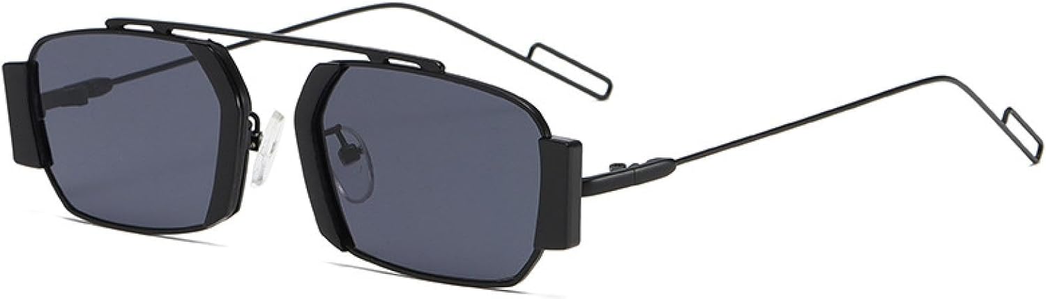 

Панк-солнцезащитные очки для женщин и мужчин, винтажные, маленькие, многоугольная оправа из сплава, защита от УФ-излучения UV400, футуристический стиль, уличная мода TVTBBVV, C8