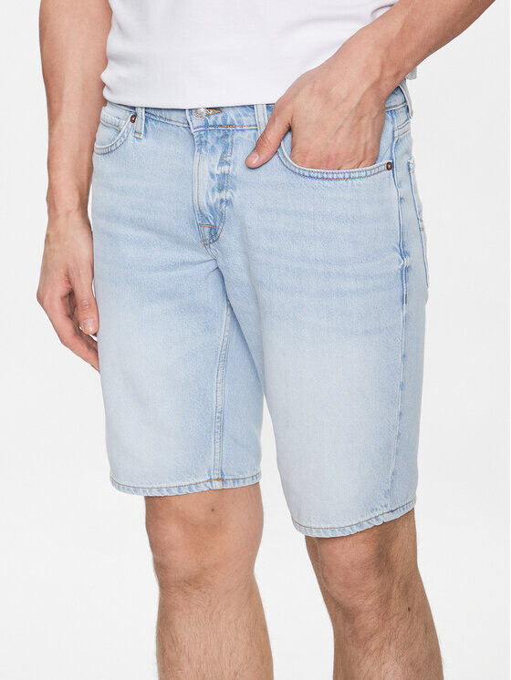 

Джинсовые шорты узкого кроя Guess, синий