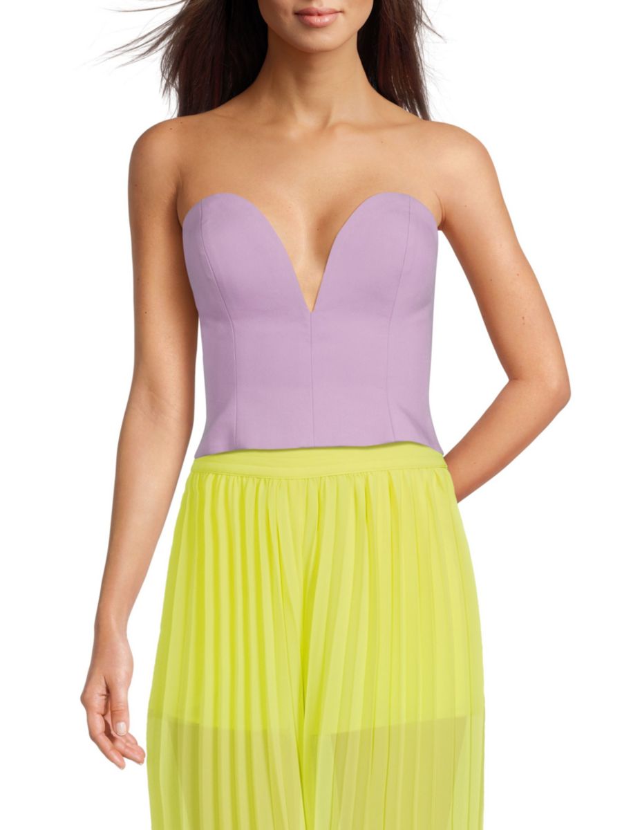 

Корсетный топ с вырезом в форме сердца BCBGMAXAZRIA, цвет Lilac