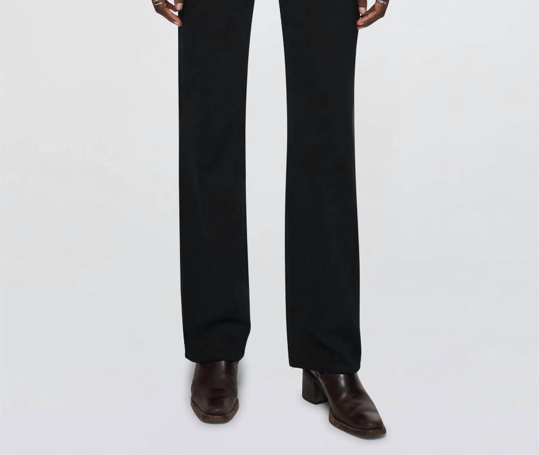 

Женские джинсы 90-х с высокой посадкой и свободным кроем в черном цвете REDONE