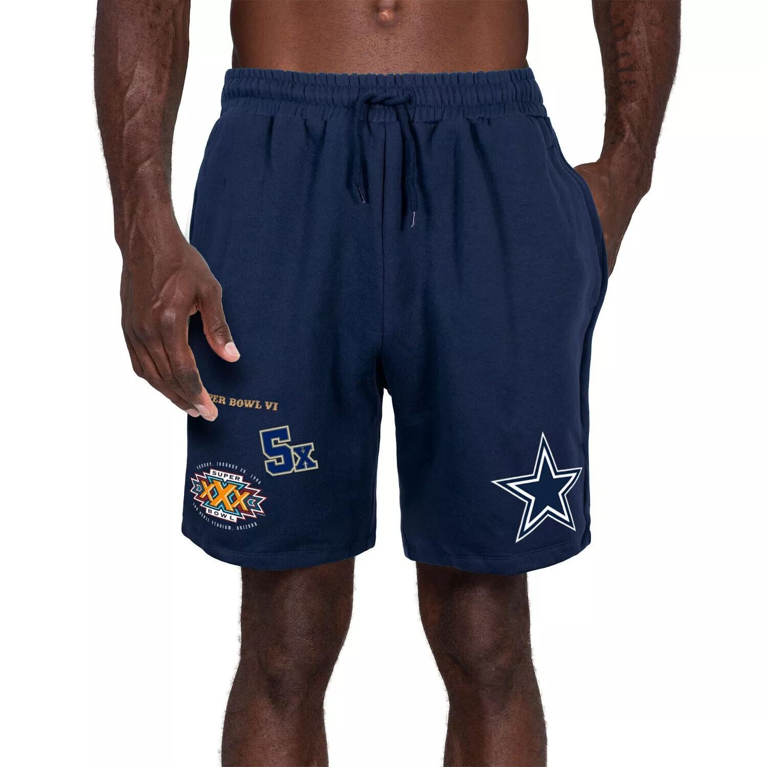 

Мужские темно-синие шорты Dallas Cowboys Historic Championship New Era