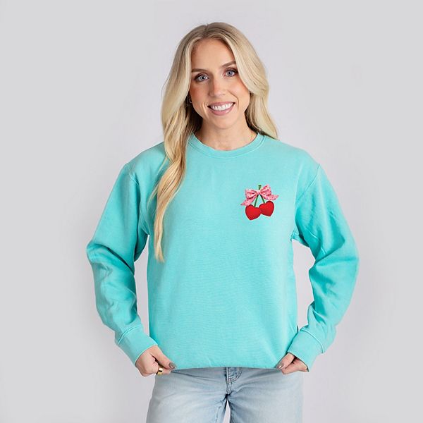 

Свитшот женский легкий, окрашенный в готовом виде, с принтом в стиле пэчворк и розовым бантом в виде сердечек Simply Sage Market, Chalky Mint, Розовый, Свитшот женский легкий, окрашенный в готовом виде, с принтом в стиле пэчворк и розовым бантом в виде се