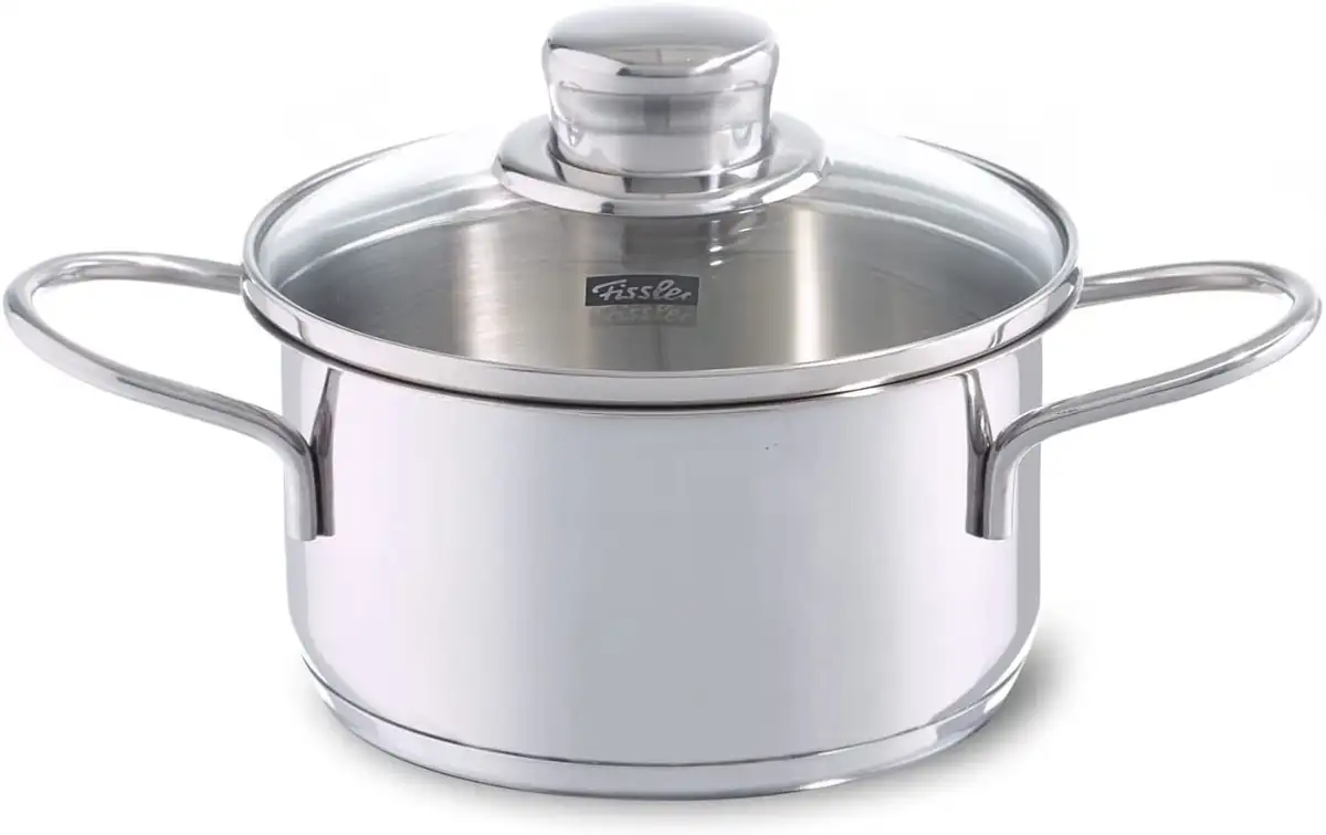 

Кастрюля Fissler "häppchen", нержавеющая сталь 18/10, (2 шт.), подходит для индукционной плиты, включая стеклянную крышку 0,5 л + Ø 12 см, цвет silberfarben