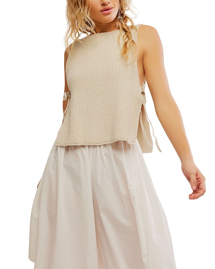 

Free People Lizzie Свитер с боковыми завязками Free People, белый