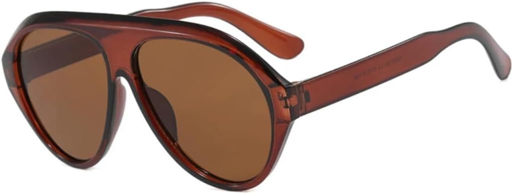 

Солнцезащитные очки с защитой UV400 | Большой, конфетный цвет, крупная оправа | для женщин и мужчин, для занятий спортом на открытом воздухе и вождения DSVIGF, Brown Brown