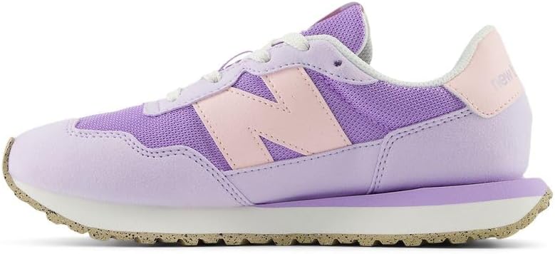 Кроссовки New Balance Kids 237 V1 на шнуровке, розовый/сиреневый — фото 2