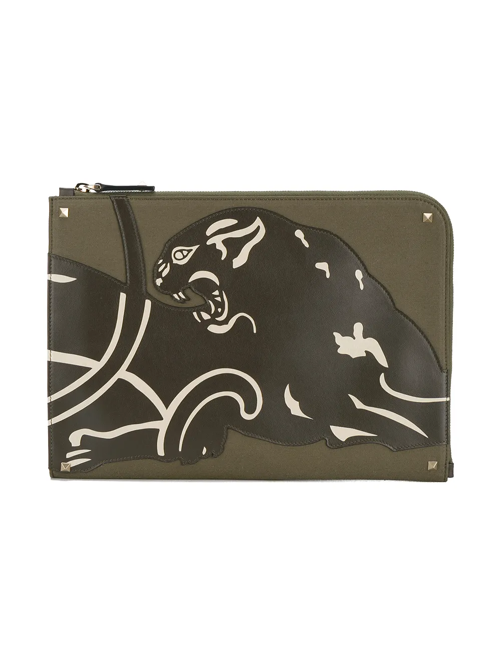 

Папка для документов с пантерой Valentino Garavani, зеленый