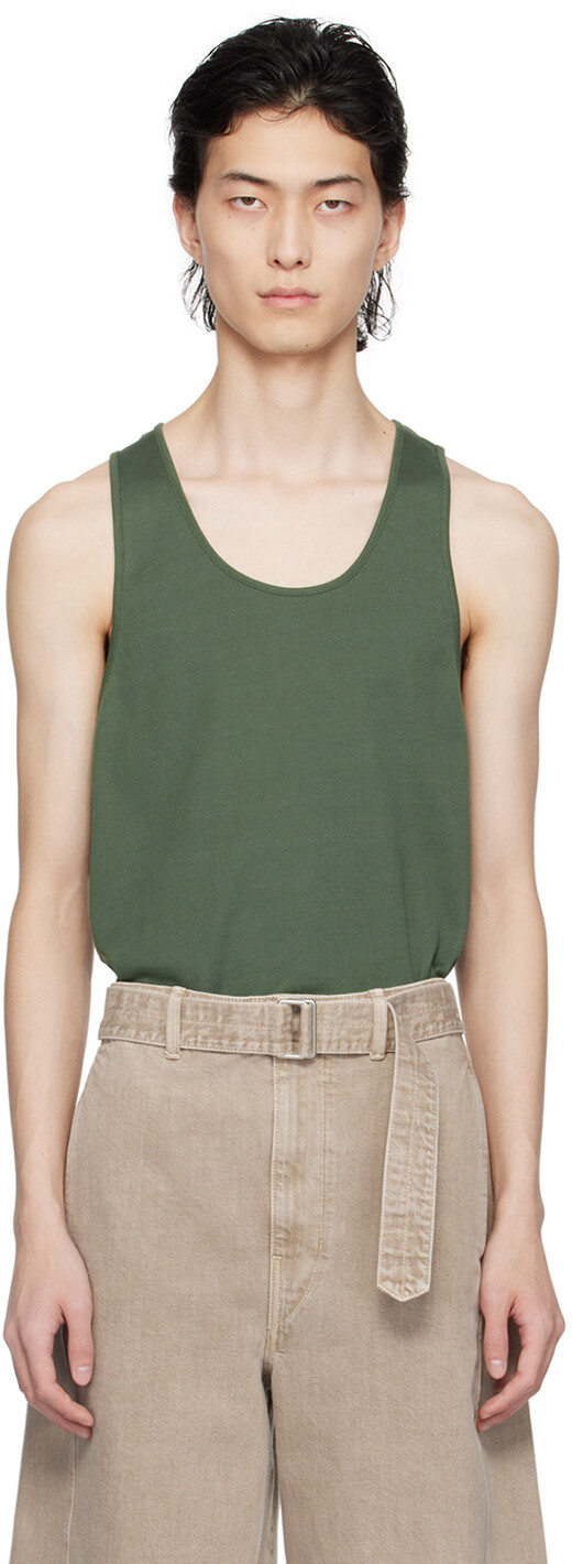 

Зеленый топ с круглым вырезом LEMAIRE, Smoky green