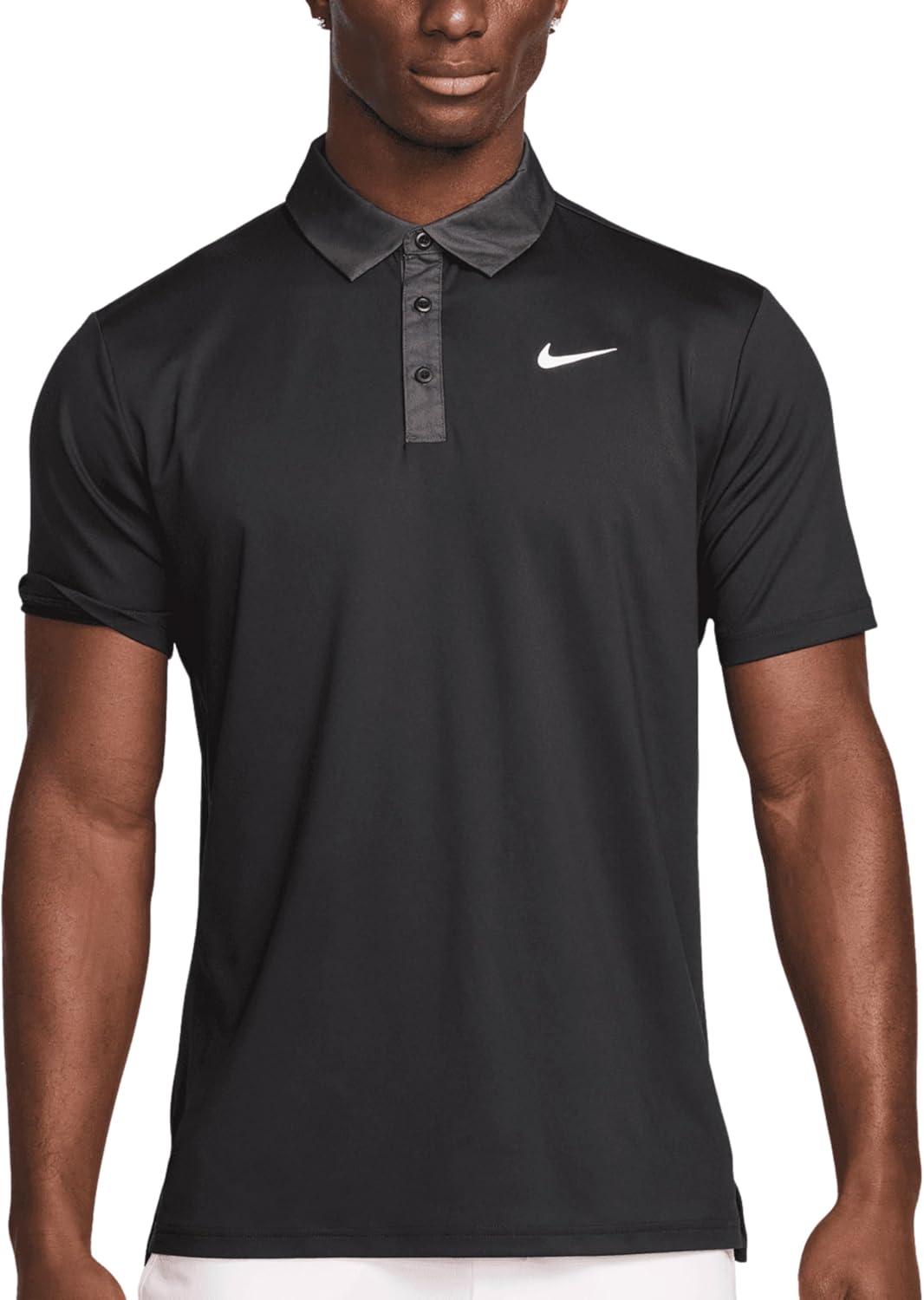 

Мужская футболка-поло для гольфа Nike Dri-FIT Tour, эластичная в 4 направлениях, отводящая влагу, Anthracite Black | White