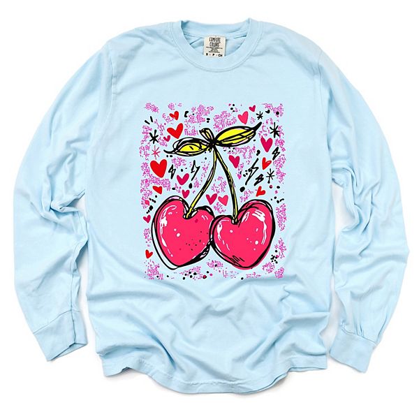 

Футболка с длинным рукавом Cherry hearts grunge, окрашенная в стиле garment dyed Simply Sage Market, Chambray, Зеленый, Футболка с длинным рукавом Cherry hearts grunge, окрашенная в стиле garment dyed Simply Sage Market, Chambray