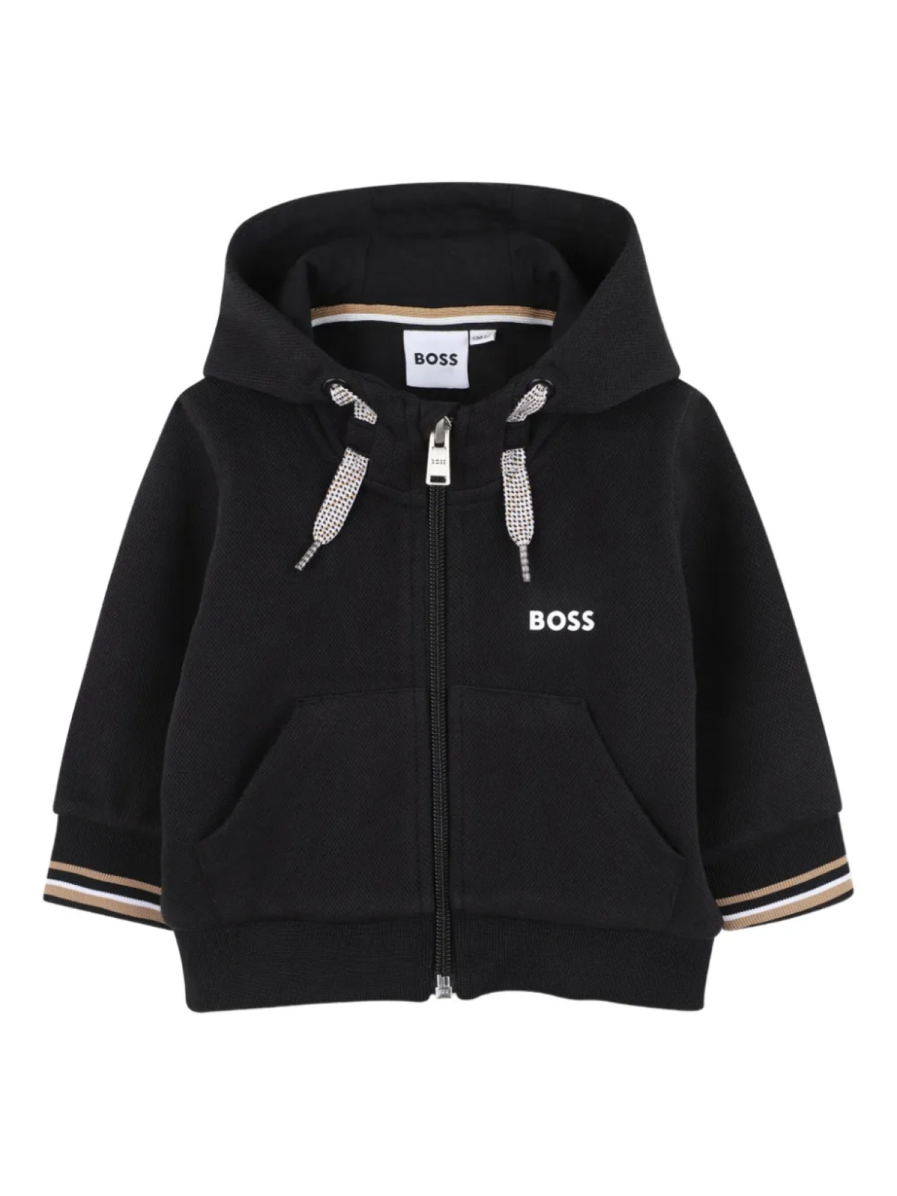

BOSS Kidswear худи на молнии, черный