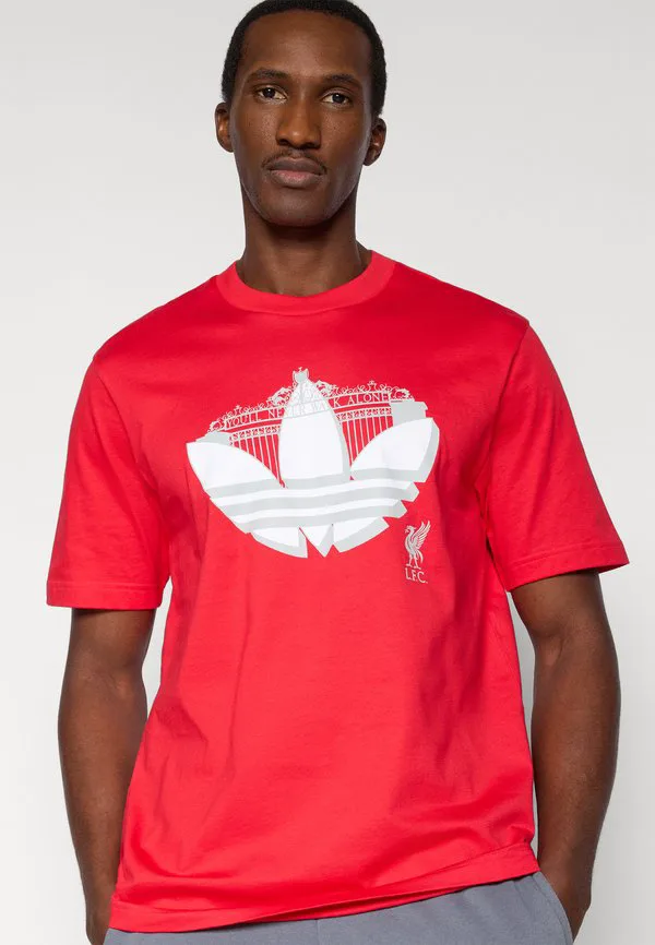 Футболка с графическим принтом "ливерпуль" - клубная одежда Adidas Performance, Pure Ruby — фото 4