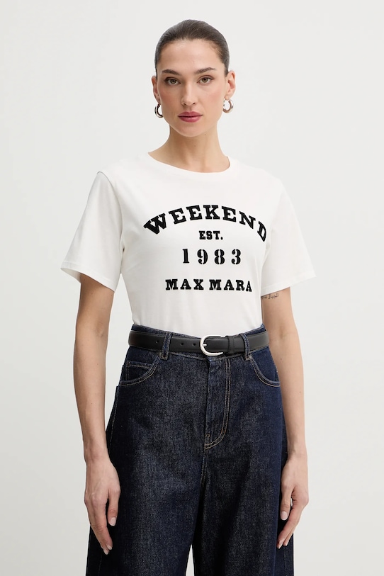 

Хлопковая футболка tenue Weekend Max Mara, белый