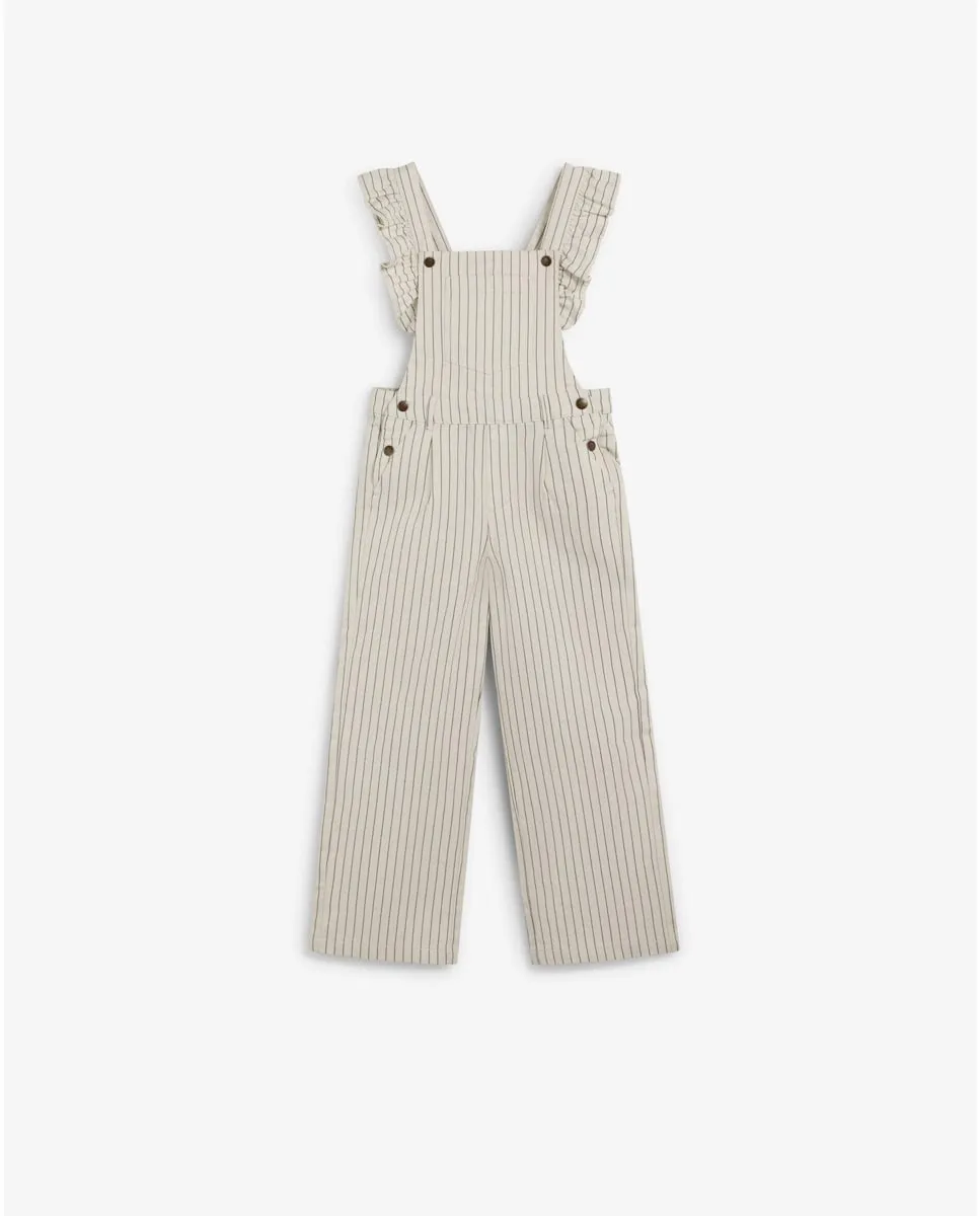 

Детский хлопковый комбинезон с оборкой и принтом Scalpers, белый