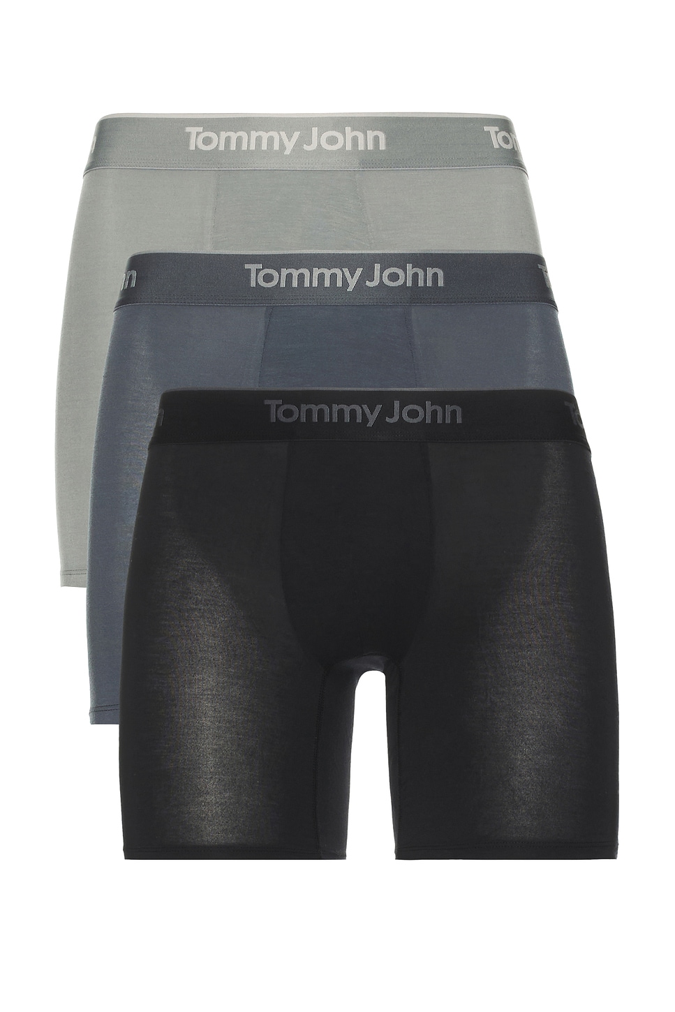 

Second skin modal 3 упаковки 6" боксеры Tommy John, black, turbulence & monument