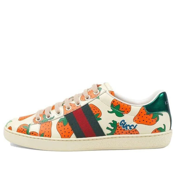 Кроссовки ace 'strawberry white' Gucci, красный