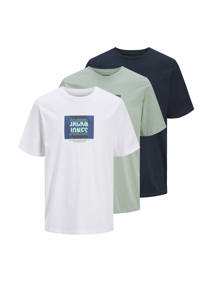 

Футболка Jack & Jones T-Shirt 'Hudson' 3er Pack, синий