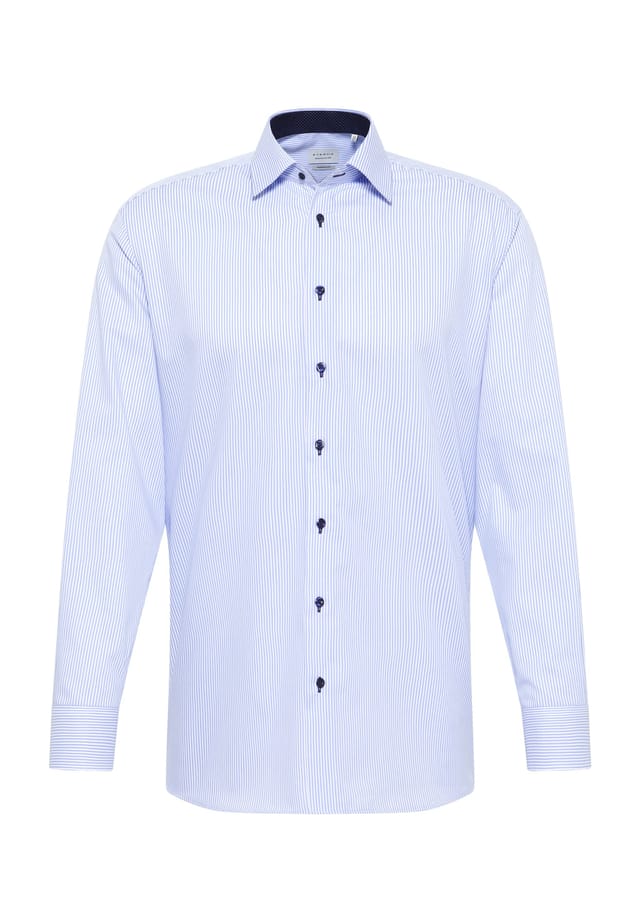 

Рубашка из тонкого твила современный крой Eterna, голубой