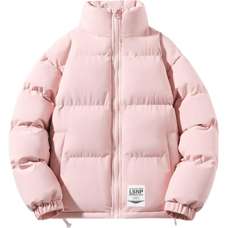 

Пуховик Unisex Stand Collar утепленный стеганый LISENPOK, розовый