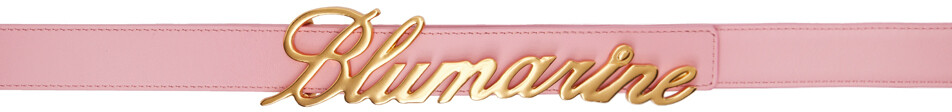 

Розовый ремень с логотипом Blumarine