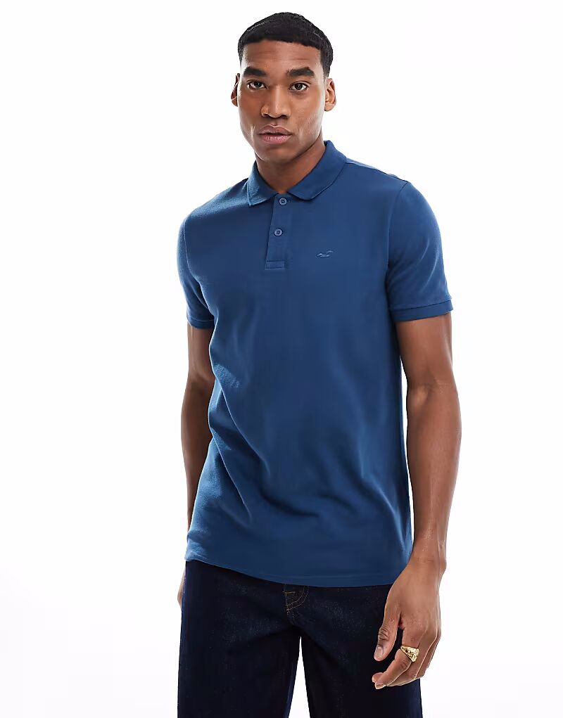 

Поло с логотипом Hollister icon в бирюзовом цвете