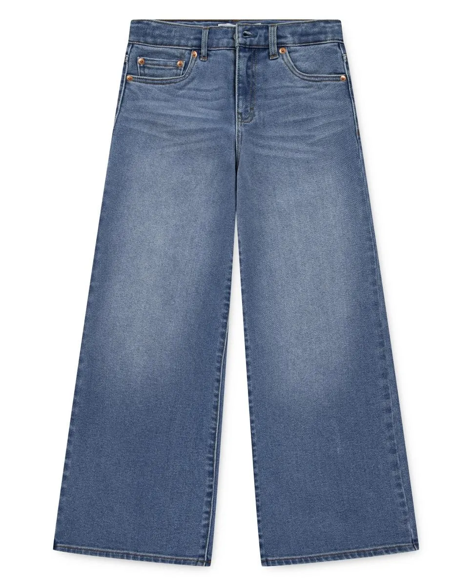 

Широкие джинсы с завышенной талией для девочки Levi's, синий