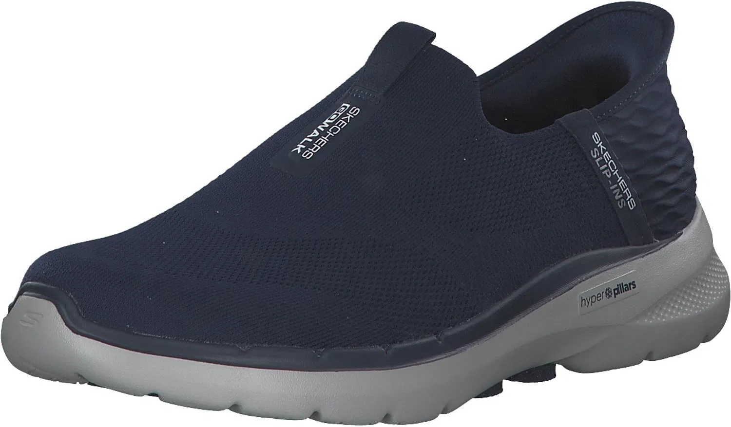 Кроссовки Skechers Slip-ins: GO Walk 6 Easy On Slip-on Walking Trainers, Navy Textile Navy Synthetic Navy Trim