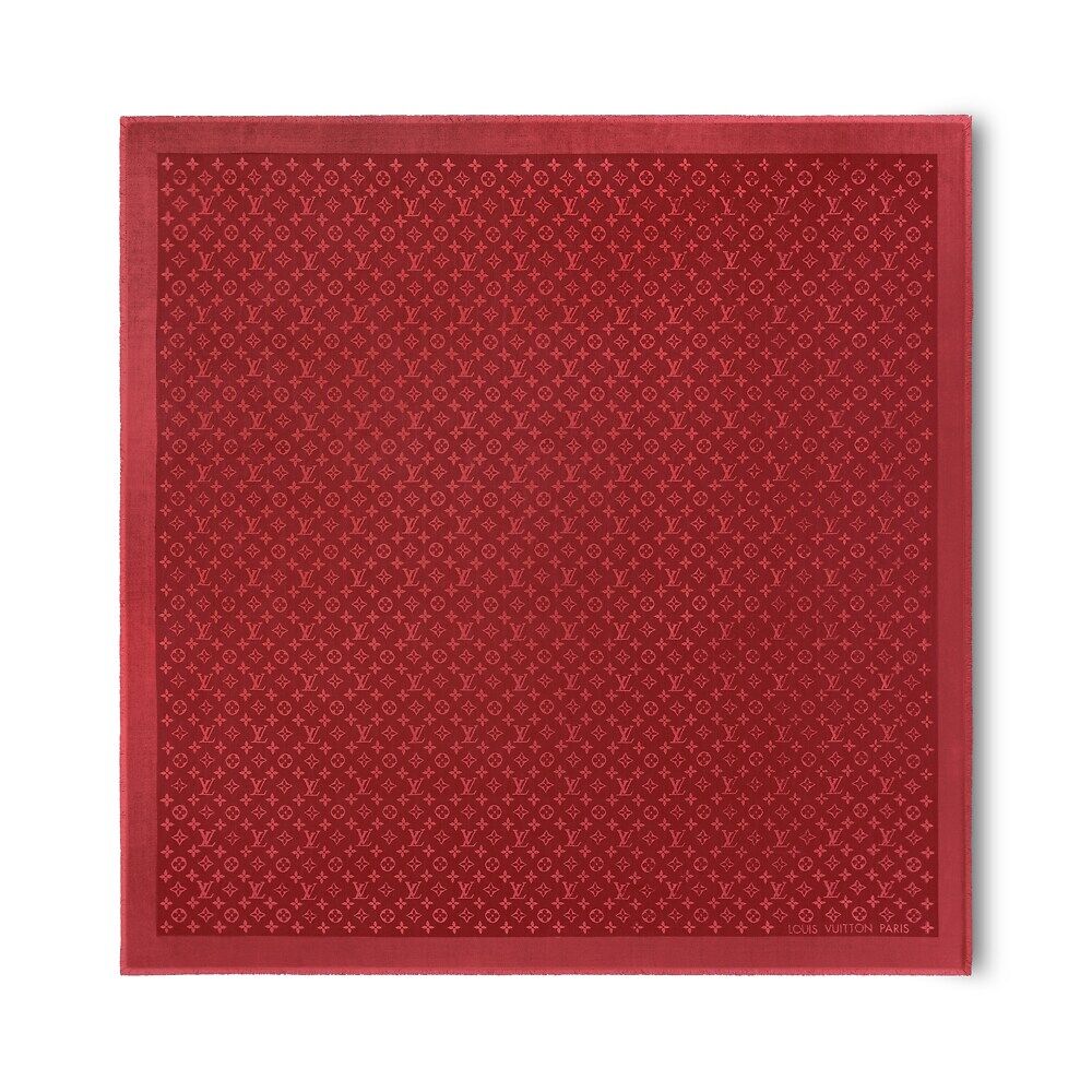 

Классическая шаль с монограммой Louis Vuitton, красный